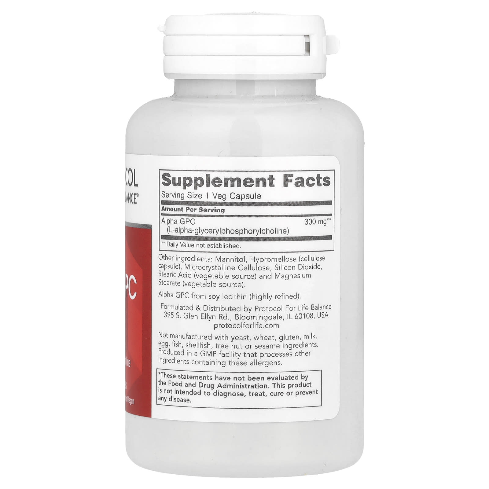 Protocol for Life Balance, Ortho Alpha GPC , 300 mg , 60 Veg Capsules - Image 2