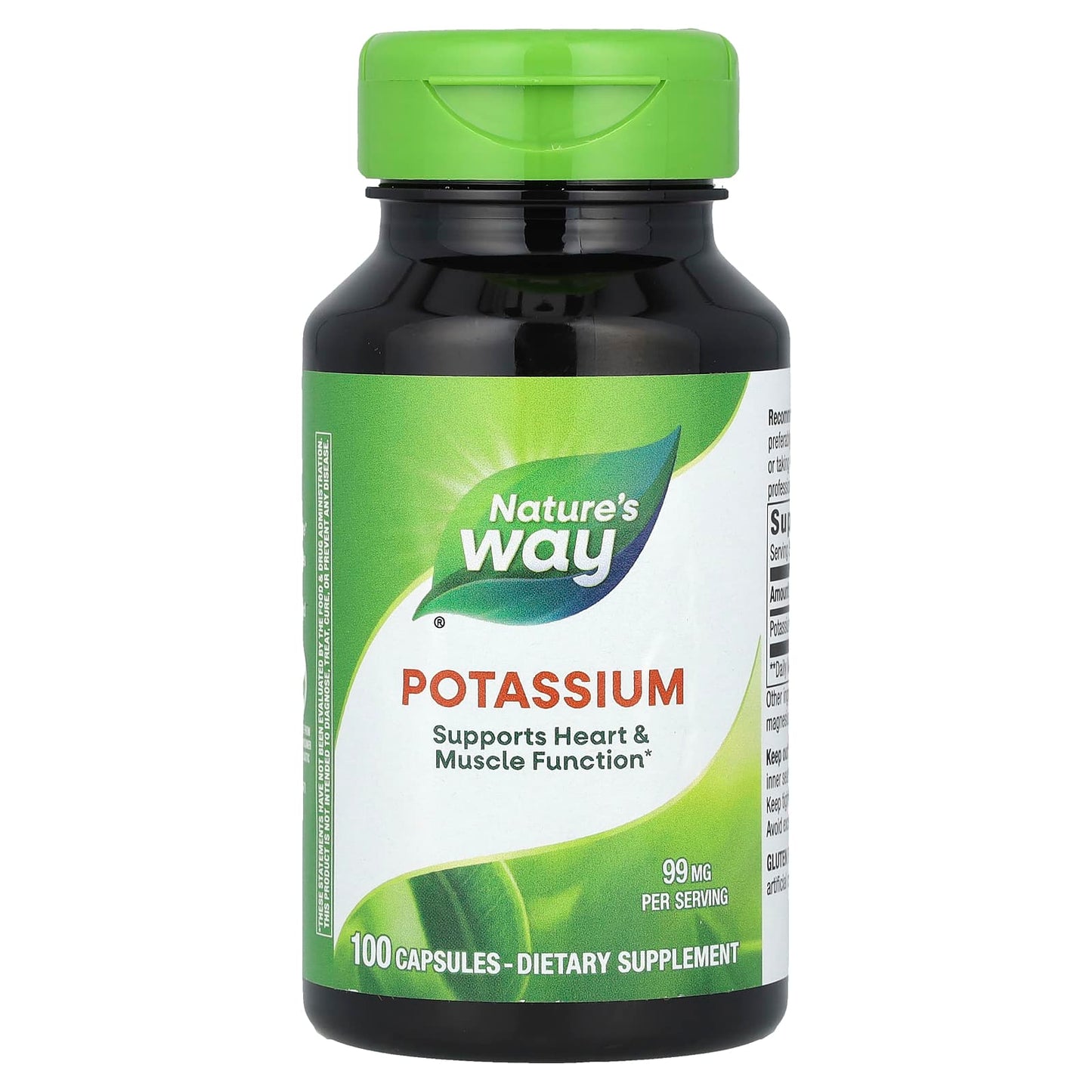 Nature's Way, Potassium, 99 mg, 100 Capsules - Image 1