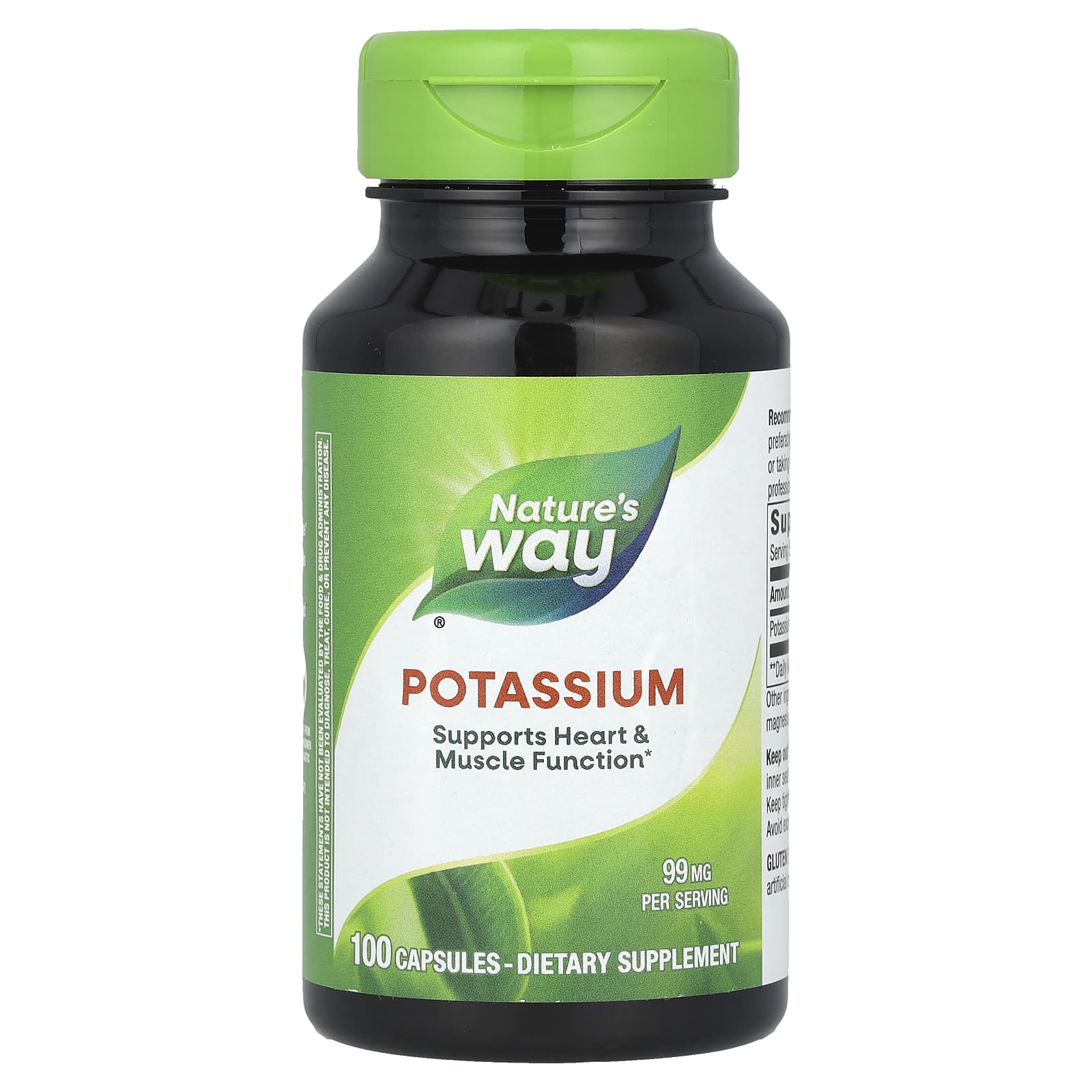 Nature's Way, Potassium, 99 mg, 100 Capsules - Image 1