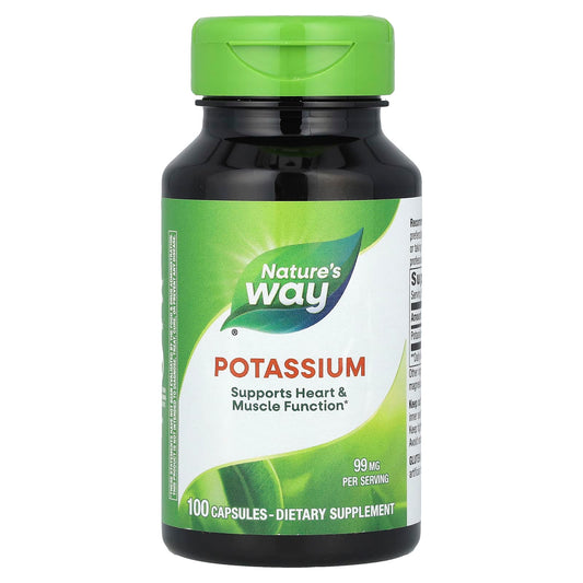Nature's Way, Potassium, 99 mg, 100 Capsules - Image 1