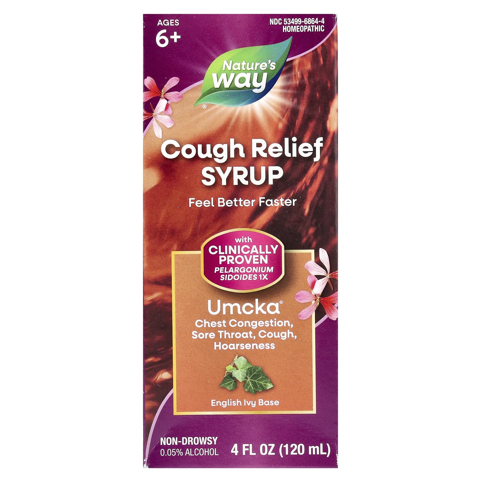 Nature's Way, Umcka, Cough Relief Syrup, Ages 6+, 4 fl oz (120 ml) - Image 1