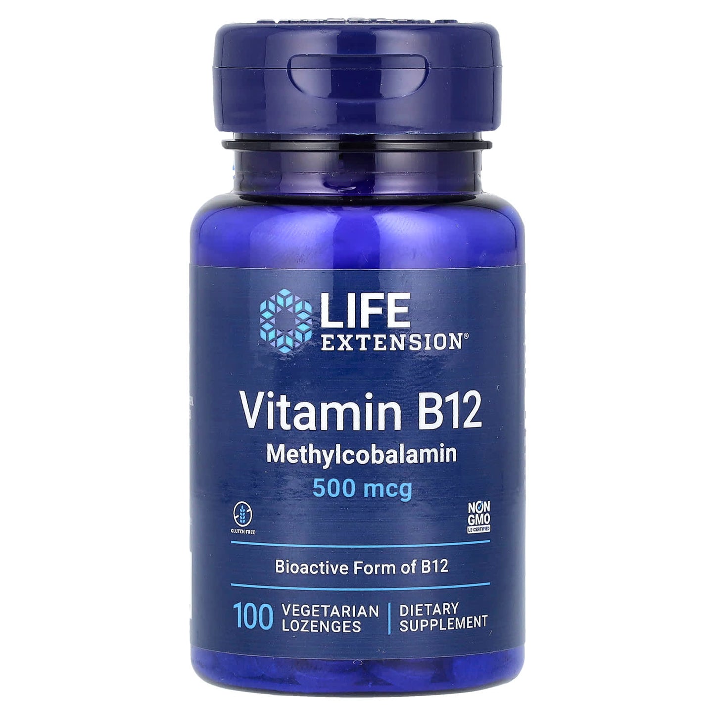 Life Extension, Vitamin B12, Methylcobalamin, 500 mcg, 100 Vegetarian Lozenges - Image 1