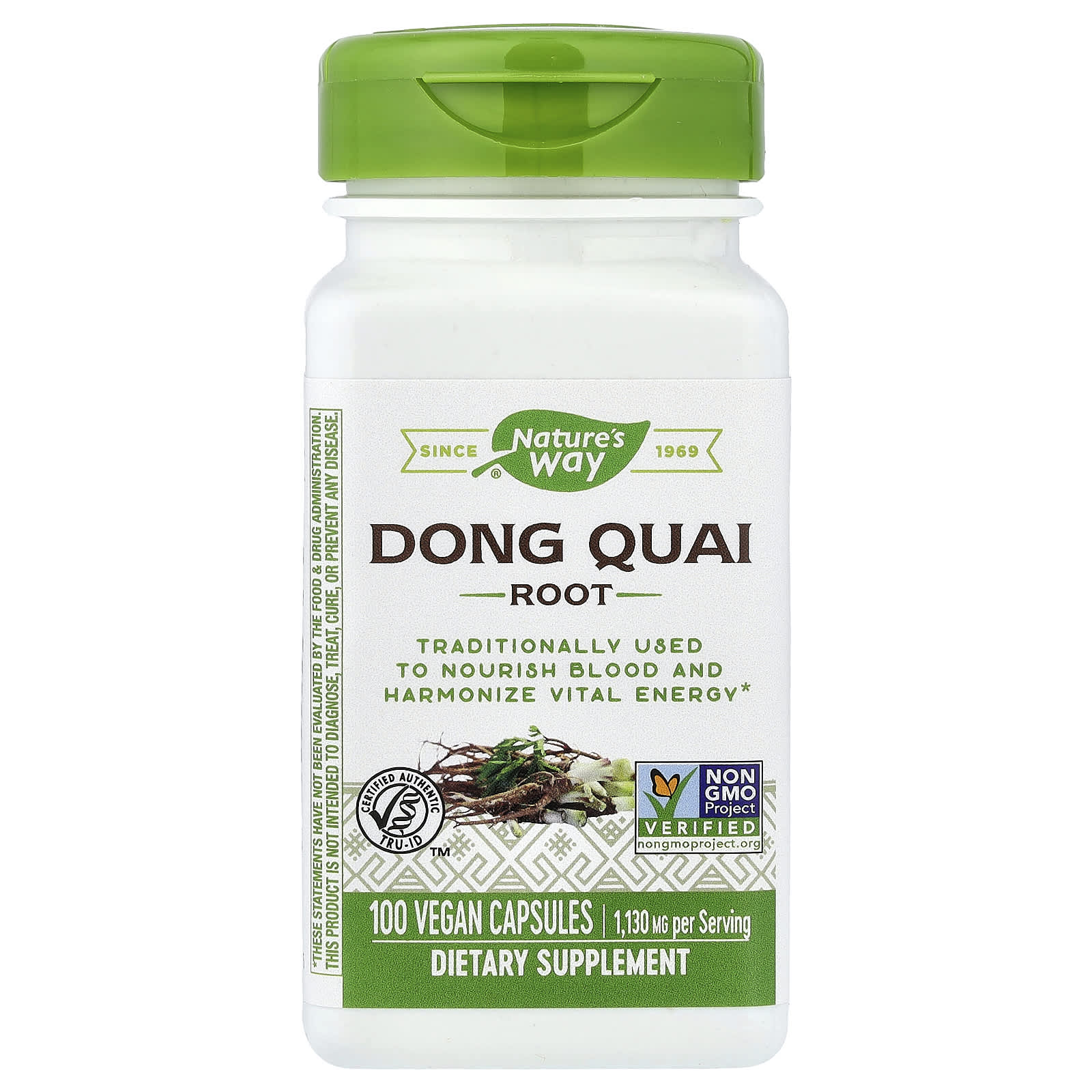 Nature's Way, Dong Quai Root, 100 Vegan Capsules (565 mg per Capsule) - Image 1
