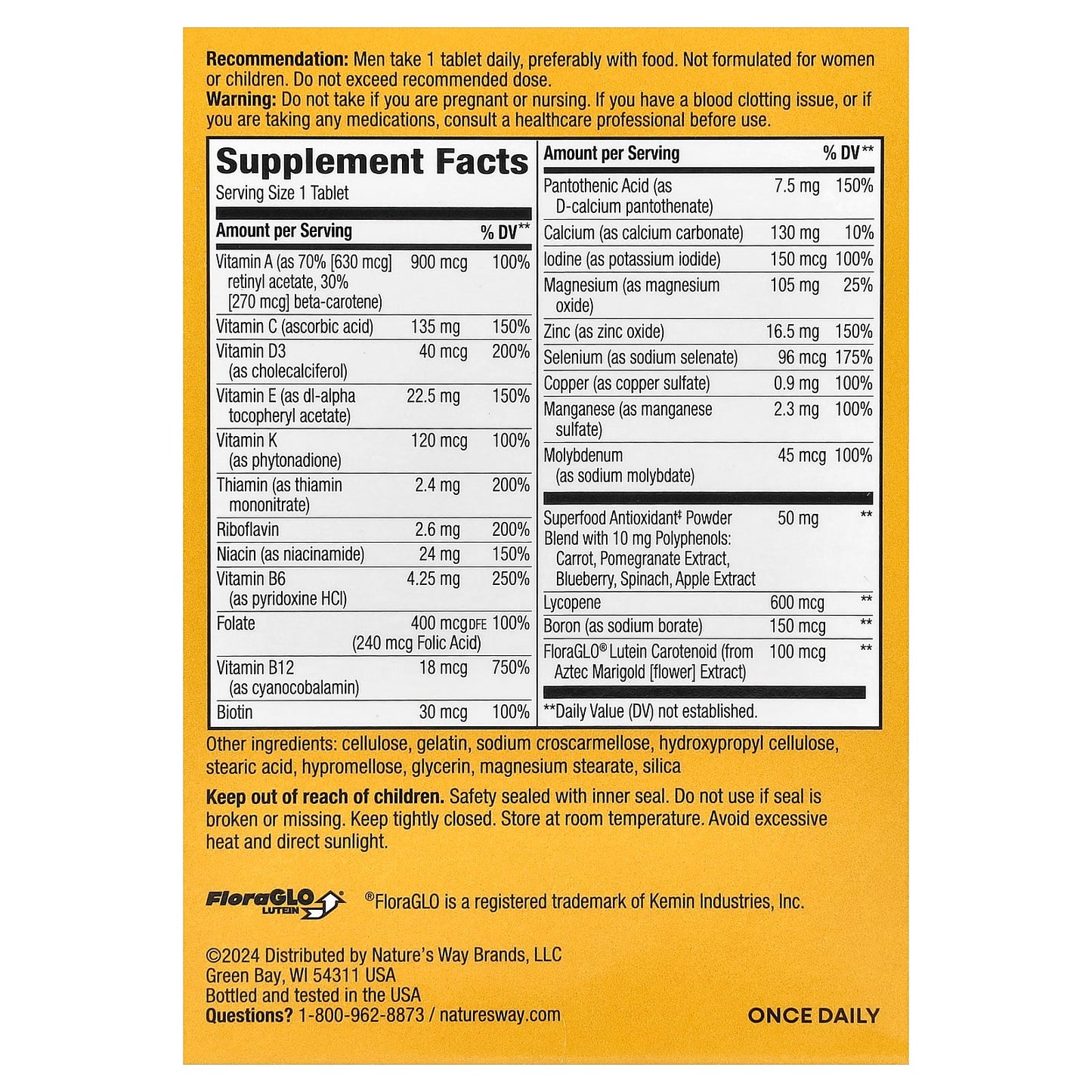 Nature's Way, Alive!®, Men's Complete Multivitamin, 50 Tablets - Image 2