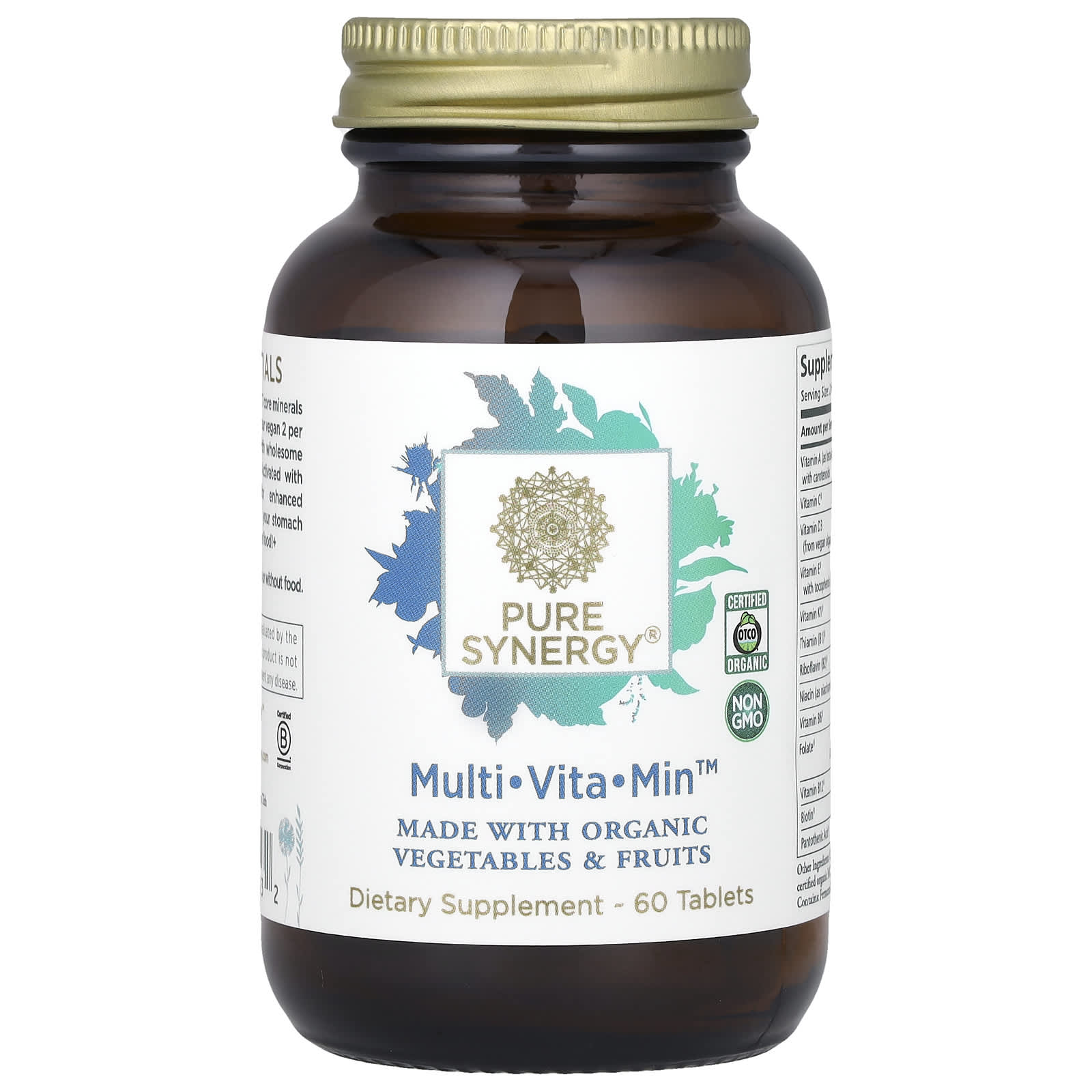 Pure Synergy, Multi-Vita-Min, 60 Tablets - Image 1
