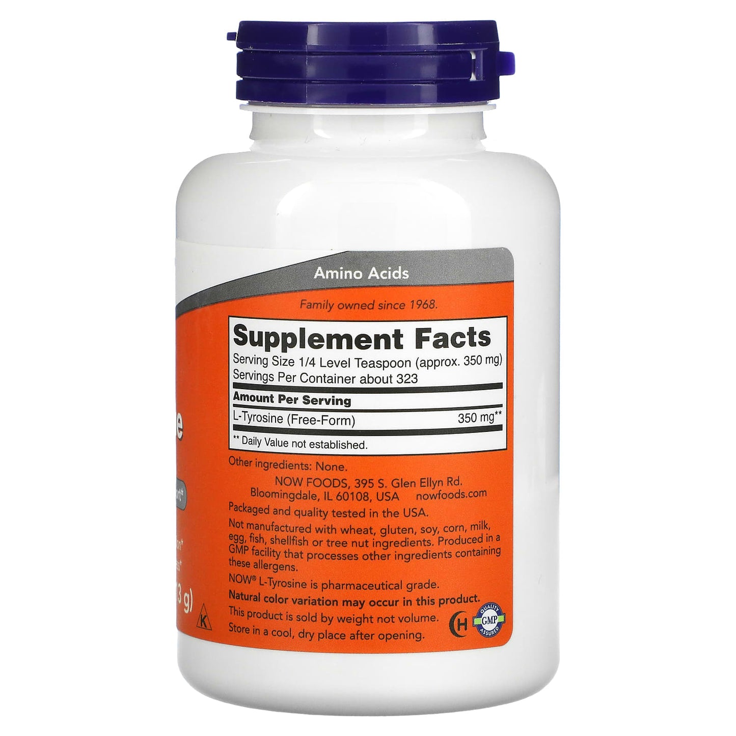 NOW Foods, L-Tyrosine Pure Powder, 4 oz (113 g) - Image 2