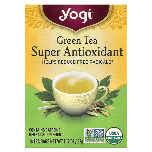 Yogi Tea, Green Tea Super Antioxidant, 16 Tea Bags, 1.12 oz (32 g) - Image 1