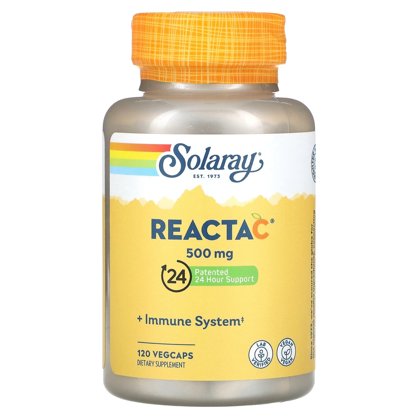Solaray, Reacta-C, 500 mg, 120 VegCaps - Image 1