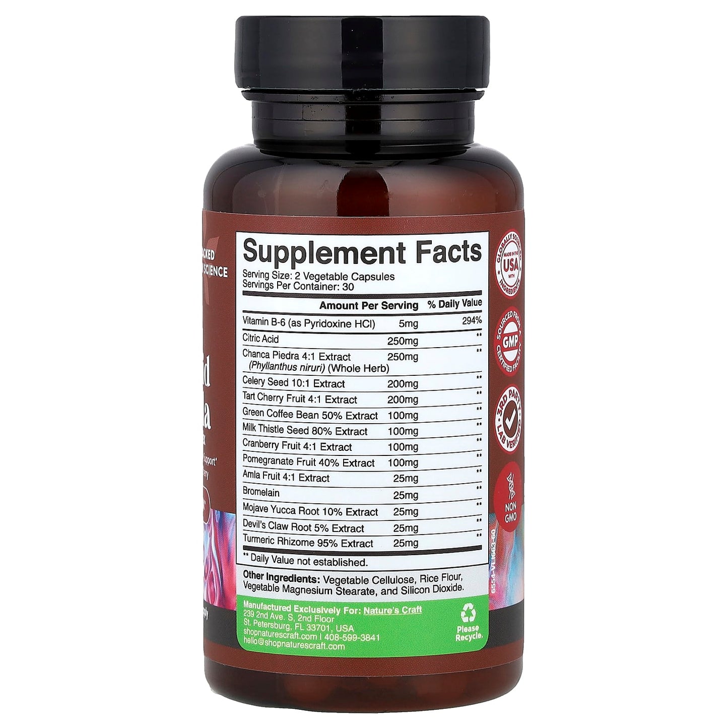 Nature's Craft, Uric Acid Formula, 60 Capsules - Image 2