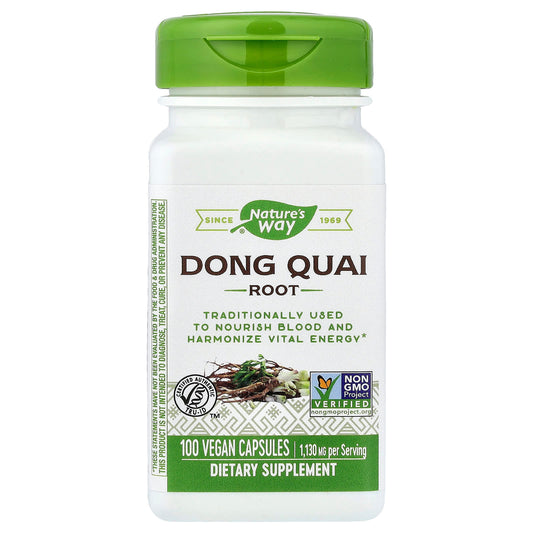 Nature's Way, Dong Quai Root, 100 Vegan Capsules (565 mg per Capsule) - Image 1