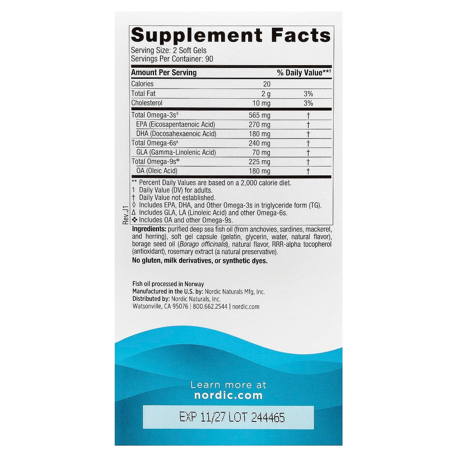 Nordic Naturals, Complete Omega™, Lemon, 180 Soft Gels - Image 2