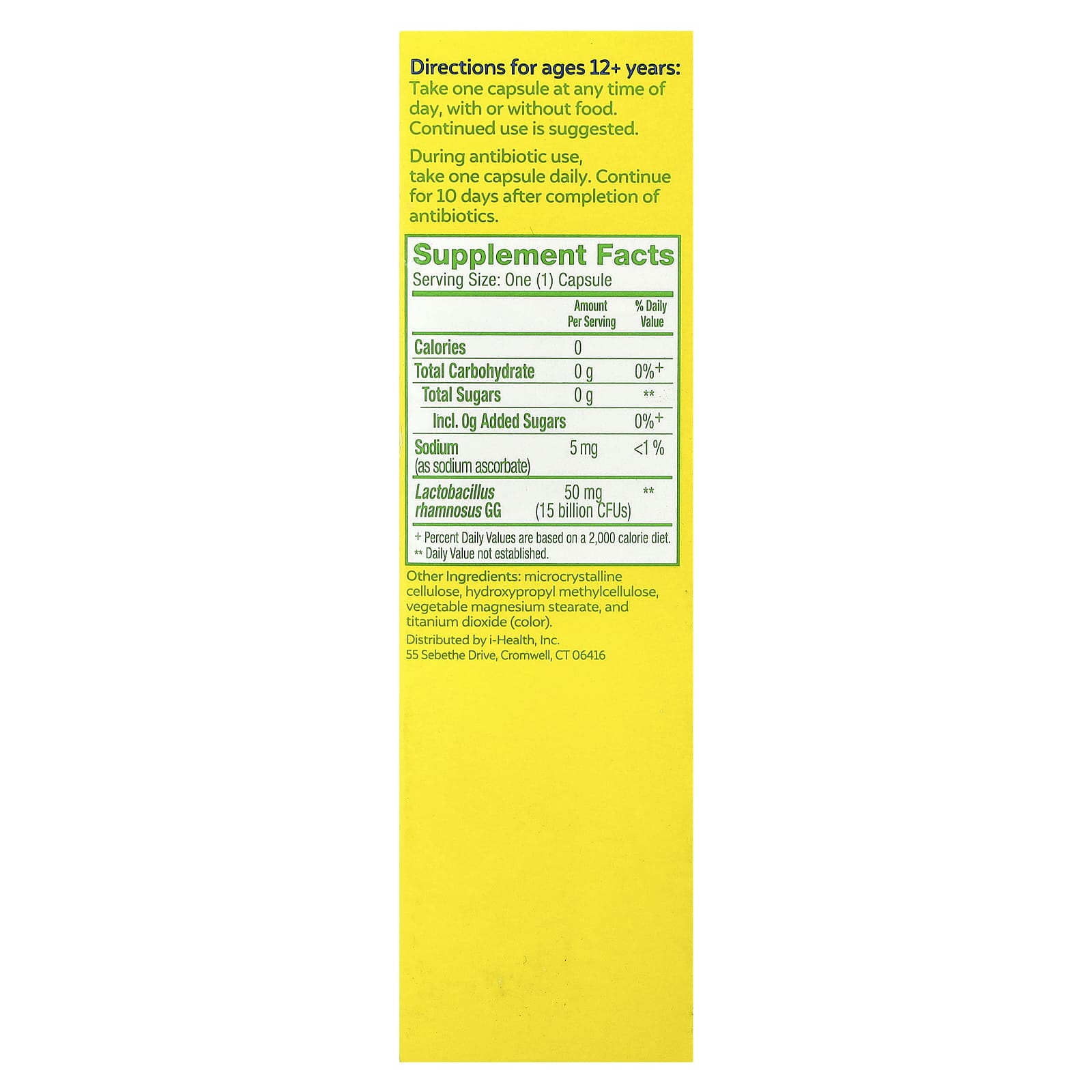 Culturelle, Probiotics, Health & Wellness, 50 Vegetarian Capsules