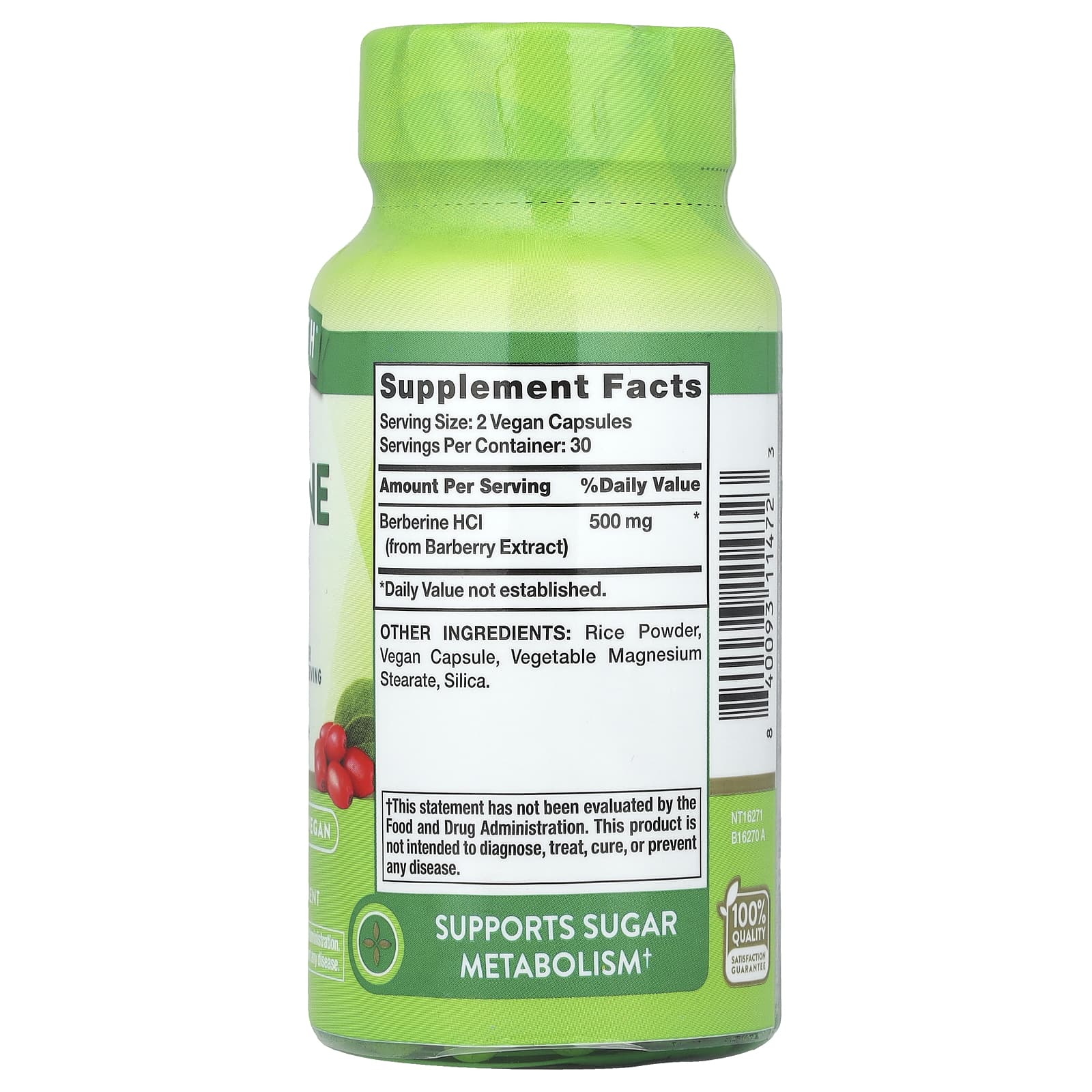 Nature's Truth, Berberine HCI, 60 Capsules (250 mg per Capsule) - Image 2
