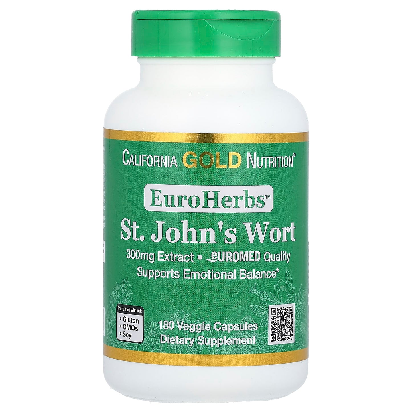 St. John's Wort Supplement for Emotional Balance | 300mg, 180 Capsules - Image 1