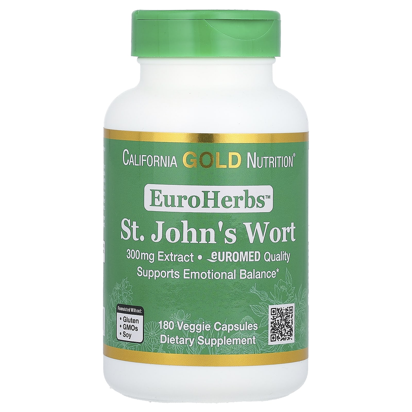 St. John's Wort Supplement for Emotional Balance | 300mg, 180 Capsules - Image 1