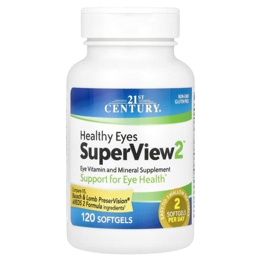 Eye Health Support with 21st Century Healthy Eyes SuperView 2, 120 Softgels - Image 1
