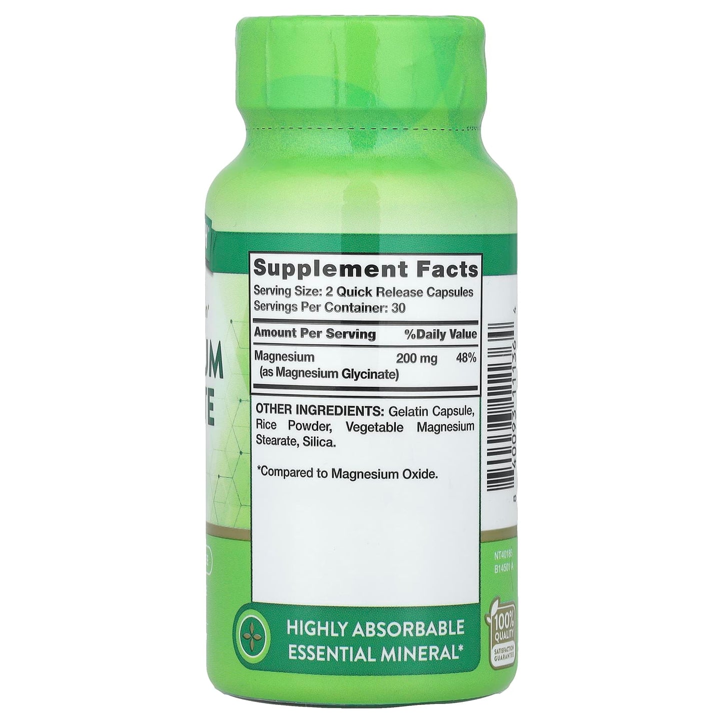 Nature's Truth, Magnesium Glycinate, Chelated, 60 Quick Release Capsules (100 mg per Capsule) - Image 2