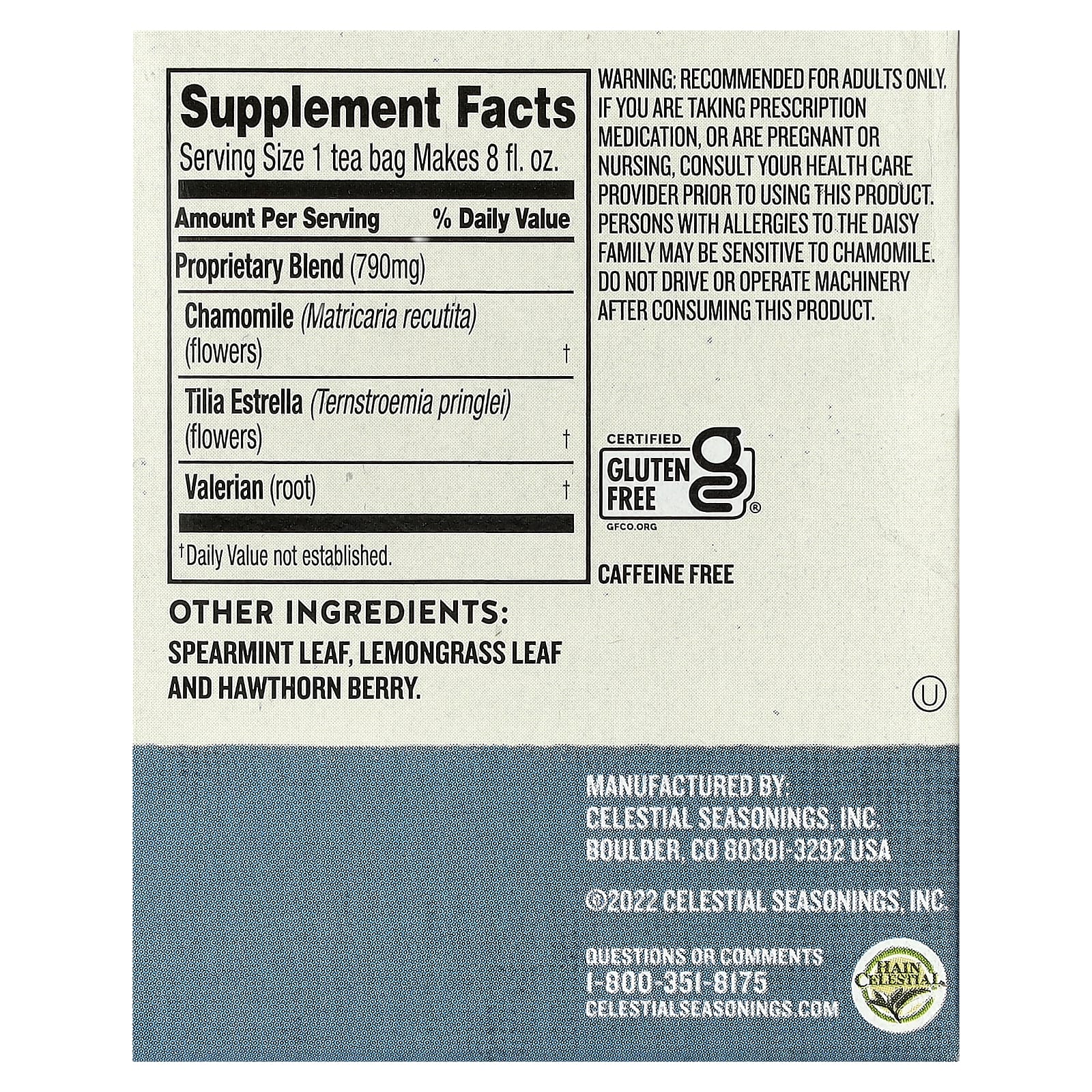 Celestial Seasonings Sleepytime Extra Tea, Caffeine Free, 20 Tea Bags - Image 2