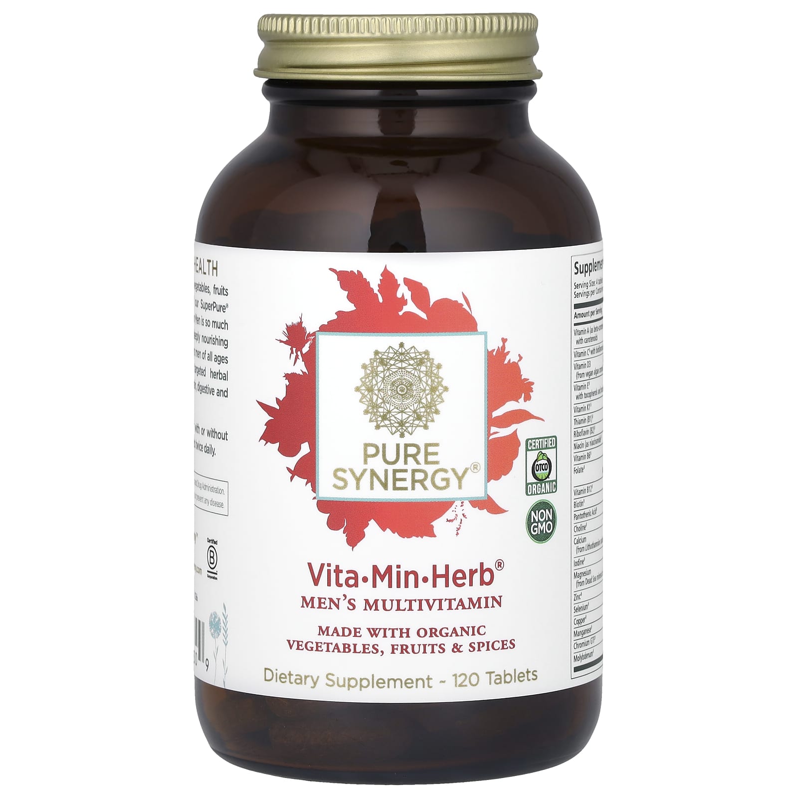 Pure Synergy, Vita-Min-Herb®, Men's Multivitamin, 120 Tablets - Image 1