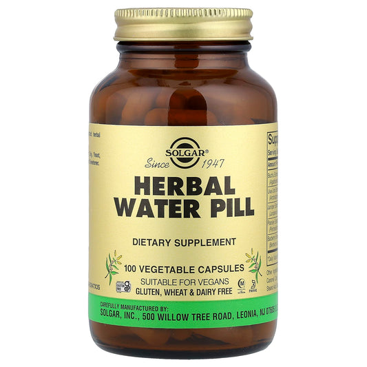Solgar, Herbal Water Pill, 100 Vegetable Capsules - Image 1