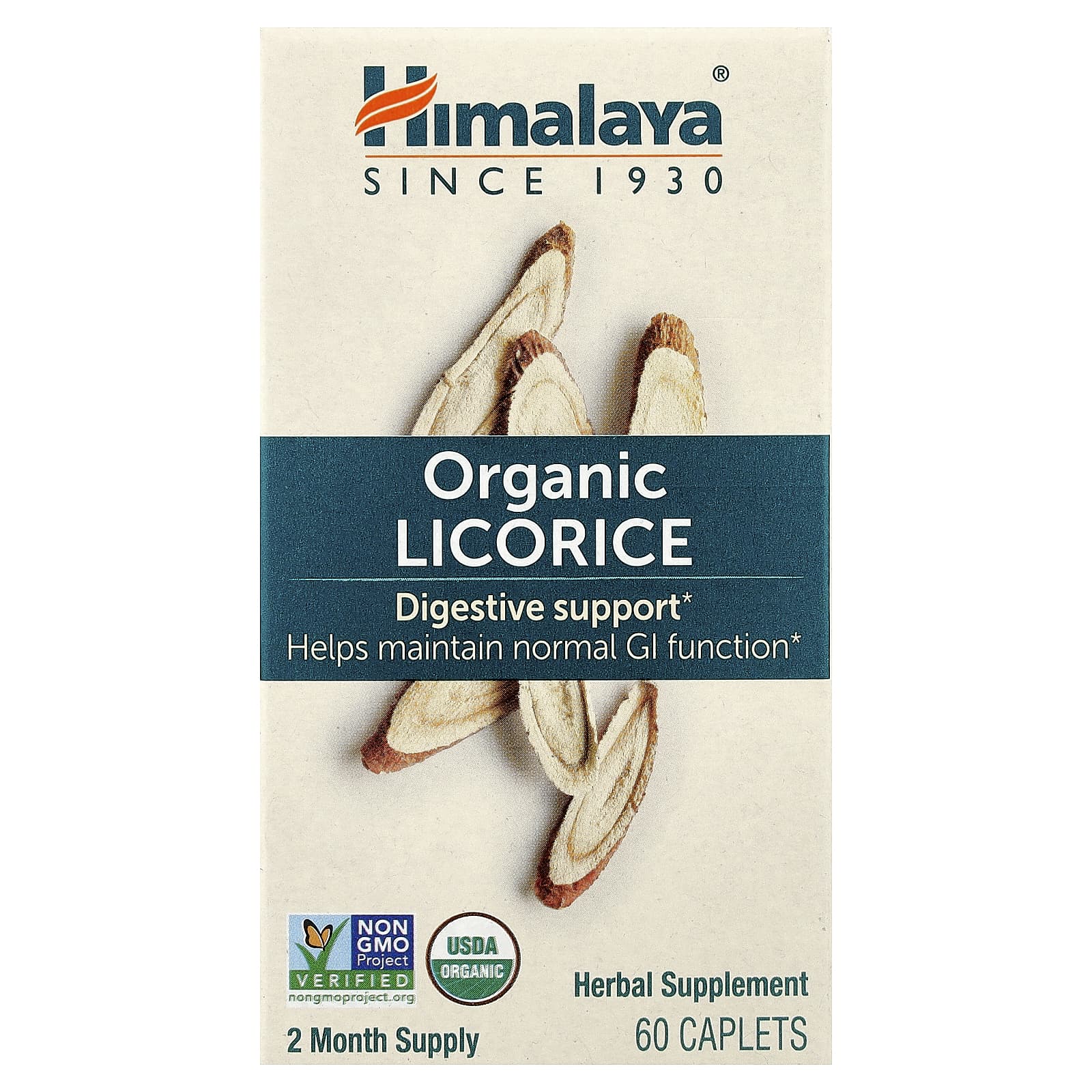 Organic Licorice Digestive Support - 60 Caplets by Himalaya - Image 1