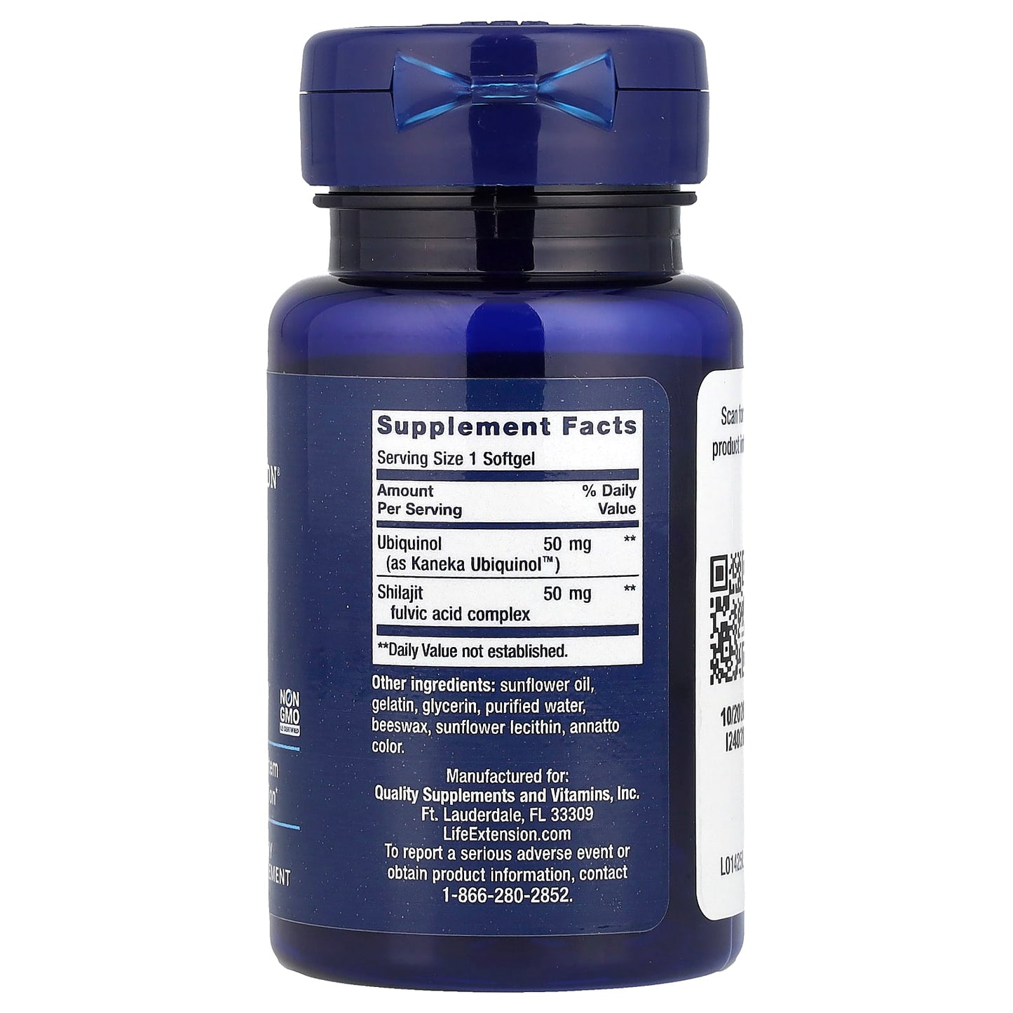 Life Extension, Super Ubiquinol CoQ10 with Enhanced Mitochondrial Support, 50 mg, 100 Softgels - Image 2