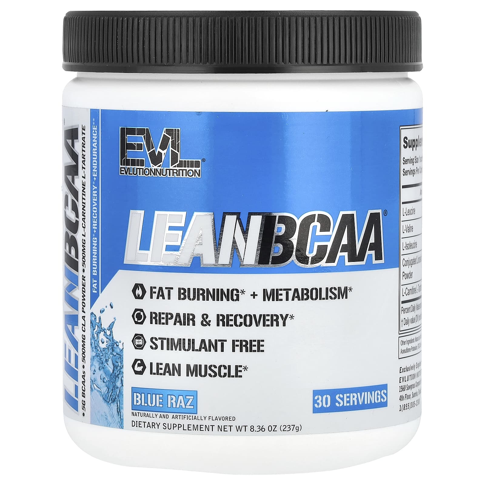 EVLution Nutrition Lean BCAA for Muscle Recovery & Endurance - Image 1