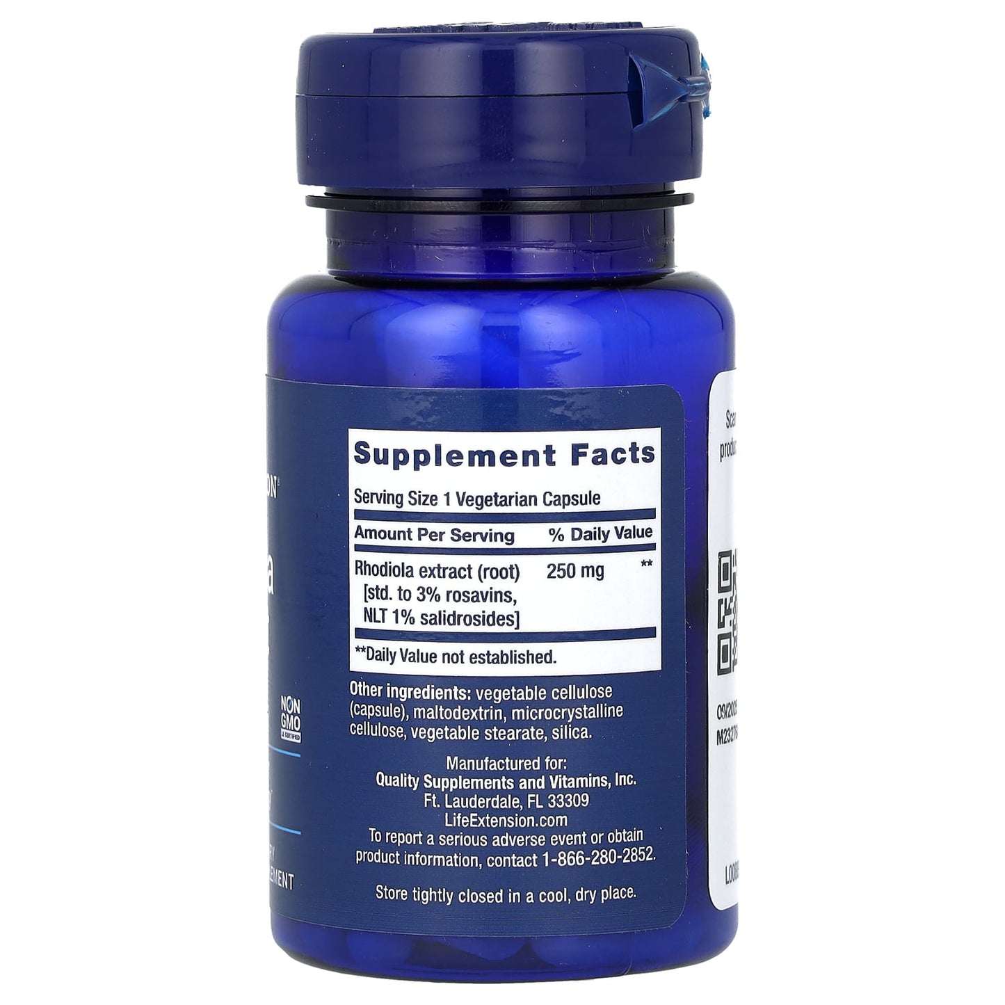 Life Extension, Rhodiola Extract, 250 mg, 60 Vegetarian Capsules - Image 2