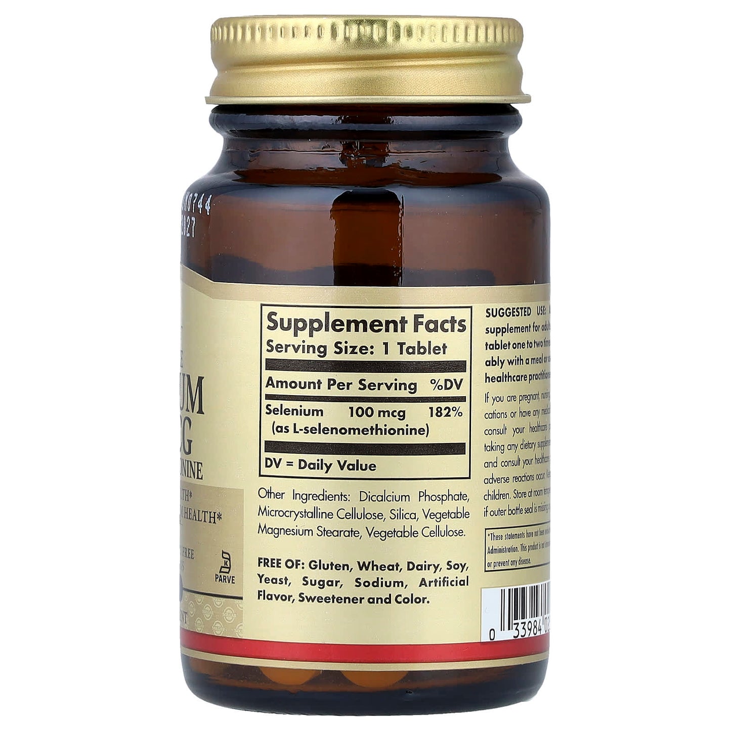 Solgar, Selenium, Yeast-Free, 100 mcg, 100 Tablets - Image 2