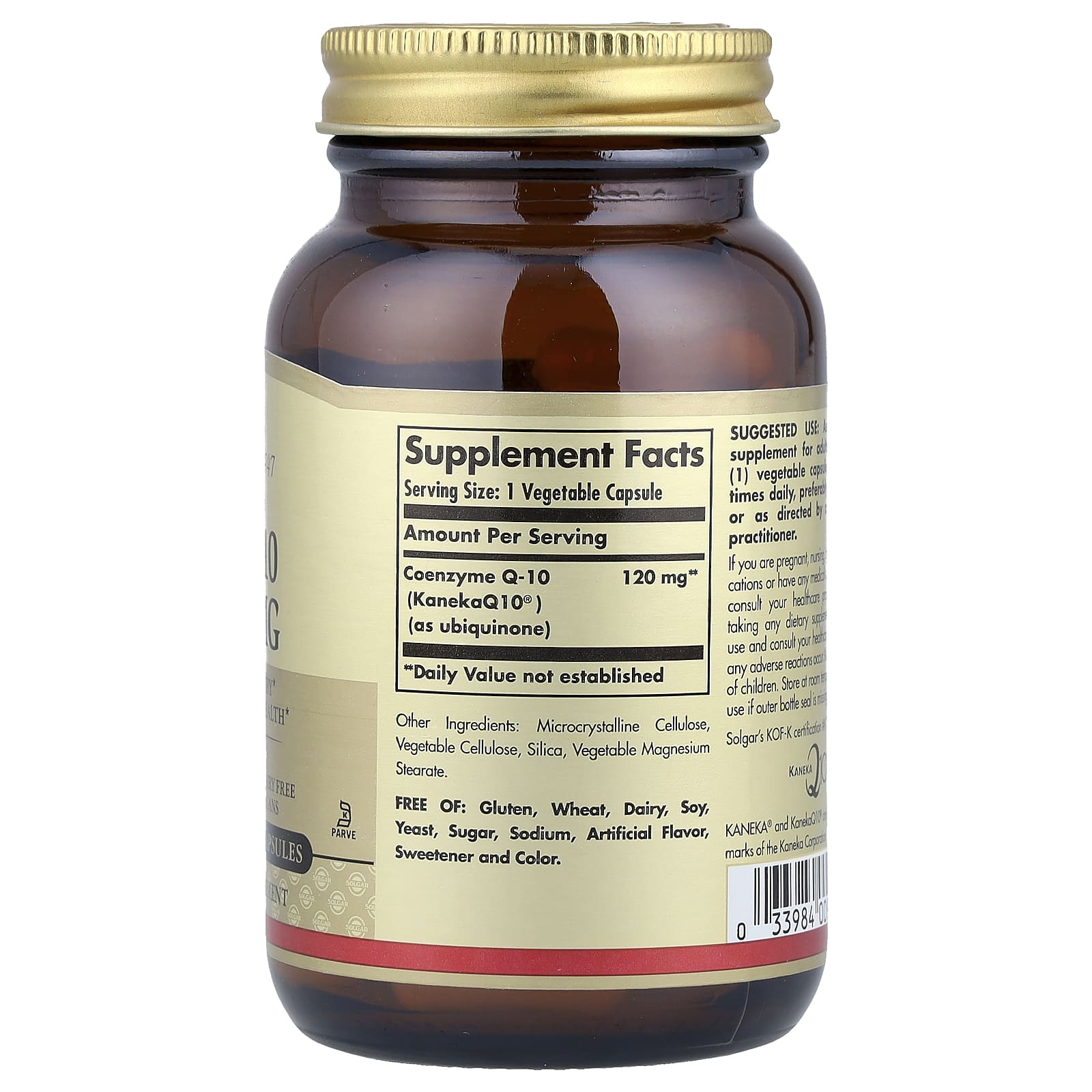 Solgar, Vegan CoQ-10, 120 mg, 60 Vegetable Capsules - Image 2