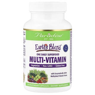 Earth's Blend Superfood Multi-Vitamin - No Iron, 60 Capsules