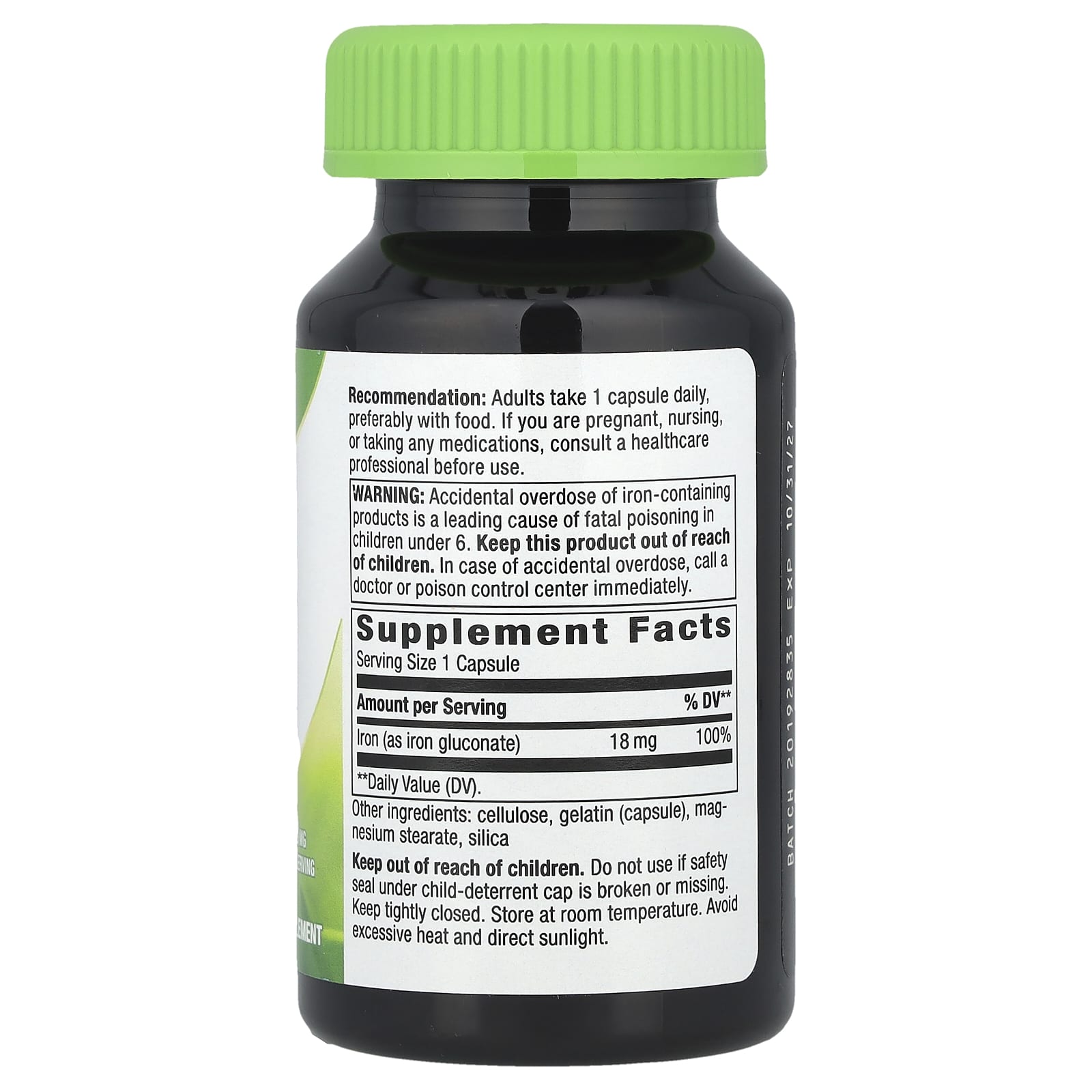 Nature's Way, Iron, 18 mg, 100 Capsules - Image 2