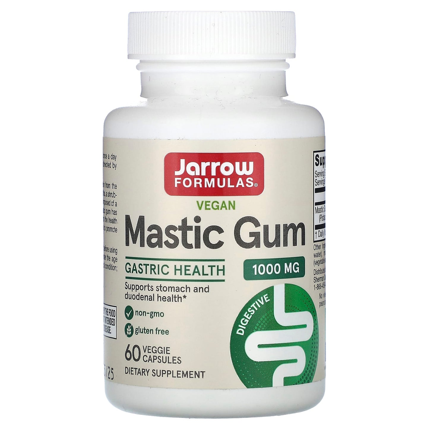 Jarrow Formulas Mastic Gum - Gastric & Duodenal Health Support, 60 Capsules - Image 1