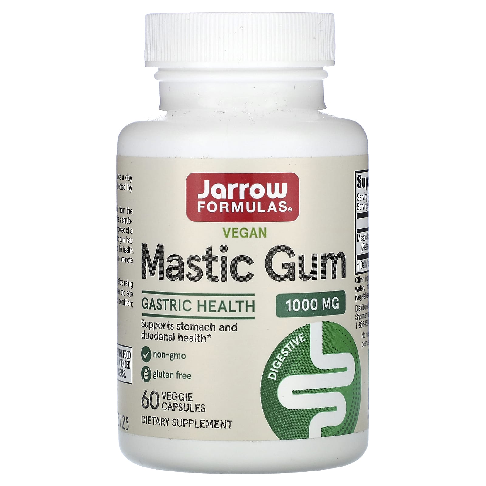 Jarrow Formulas Mastic Gum - Gastric & Duodenal Health Support, 60 Capsules - Image 1