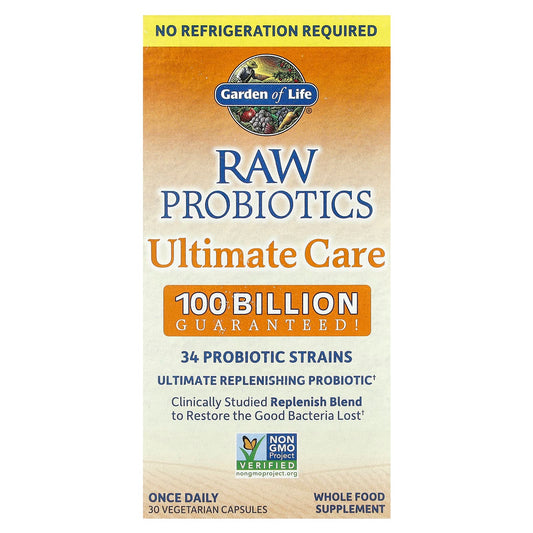 Garden of Life, RAW Probiotics, Ultimate Care, 30 Vegetarian Capsules