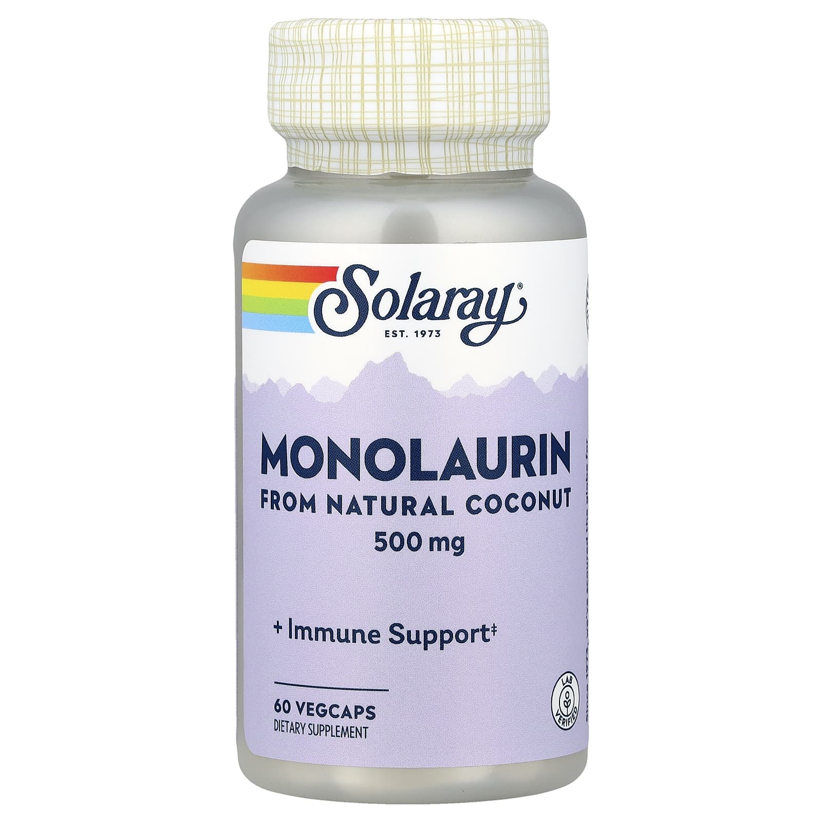 Solaray, Monolaurin, 500 mg, 60 VegCaps - Image 1