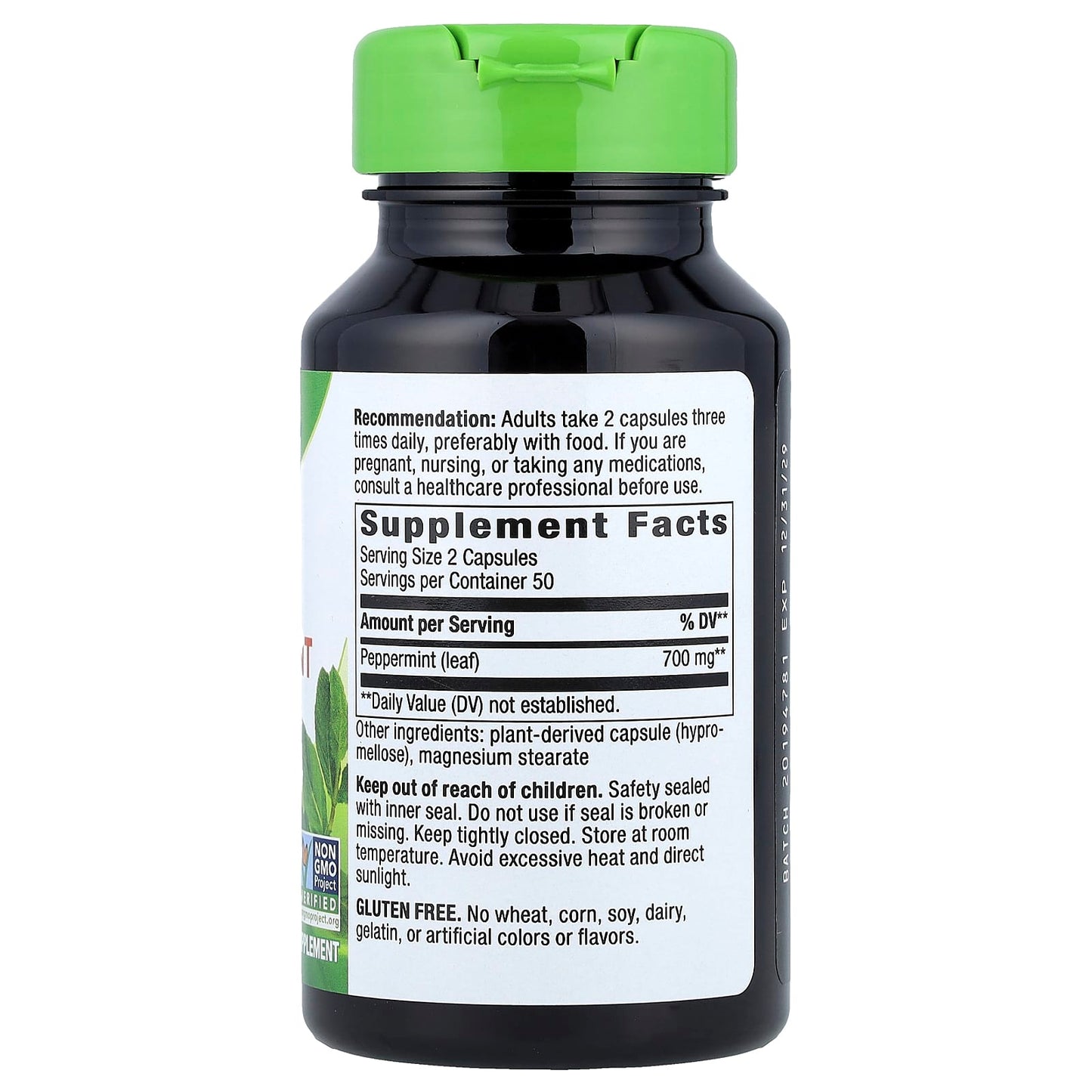 Nature's Way, Peppermint Leaf, 100 Vegan Capsules (350 mg per Capsule) - Image 2