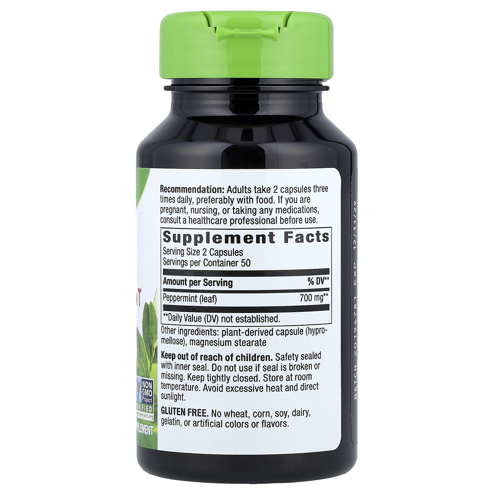 Nature's Way, Peppermint Leaf, 100 Vegan Capsules (350 mg per Capsule) - Image 2