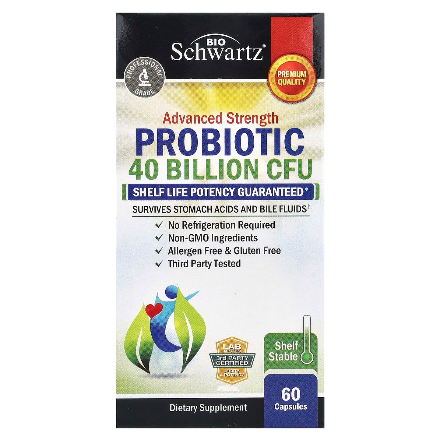 BioSchwartz Advanced Strength Probiotics 60 Capsules - Image 1