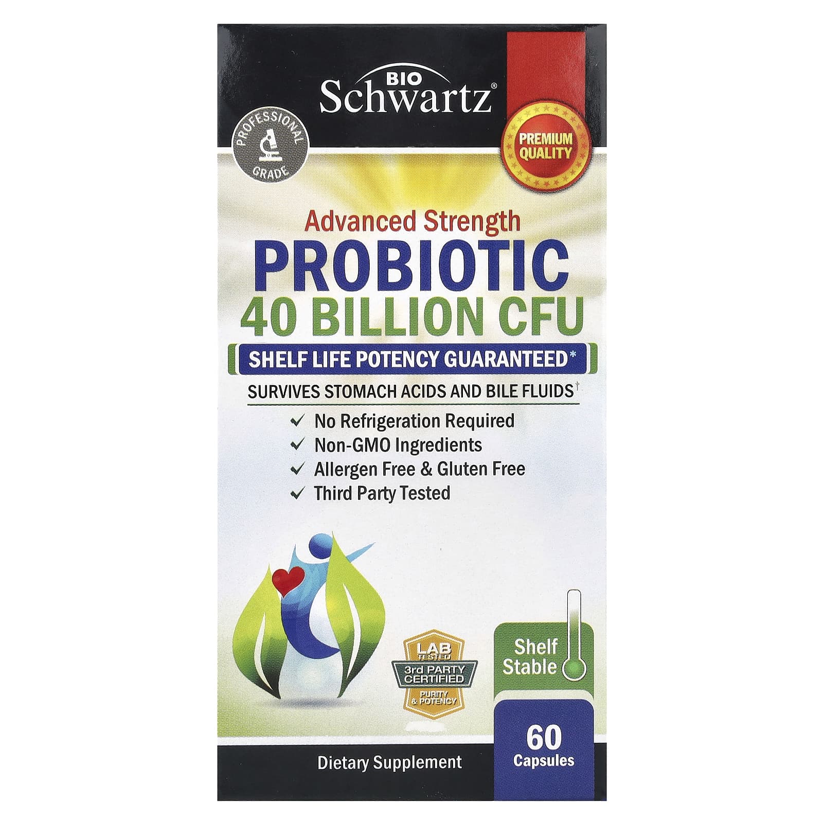 BioSchwartz Advanced Strength Probiotics 60 Capsules - Image 1