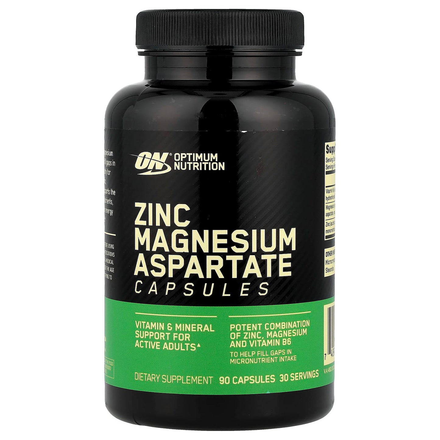 Optimum Nutrition, Zinc Magnesium Aspartate, 90 Capsules - Image 1