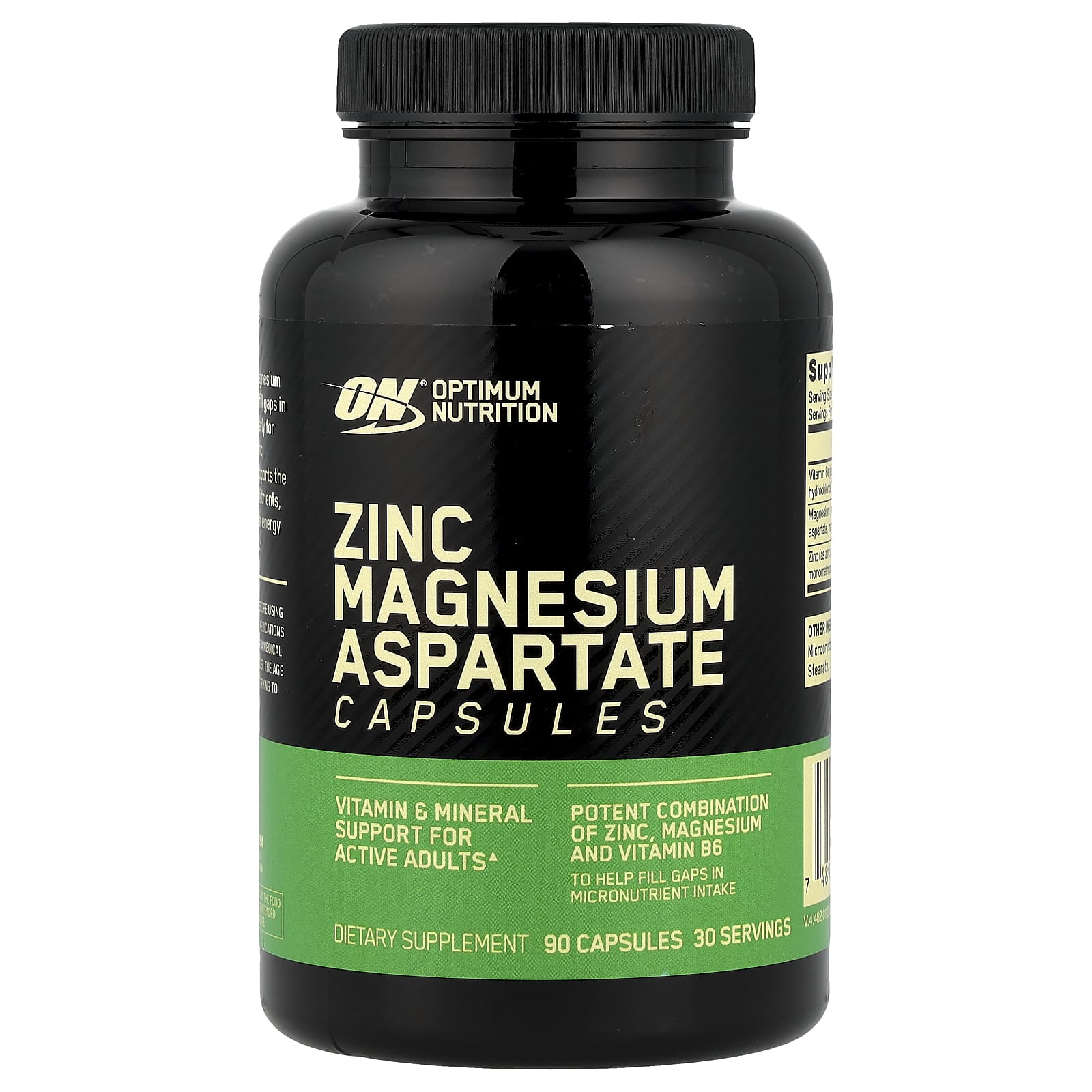 Optimum Nutrition, Zinc Magnesium Aspartate, 90 Capsules - Image 1