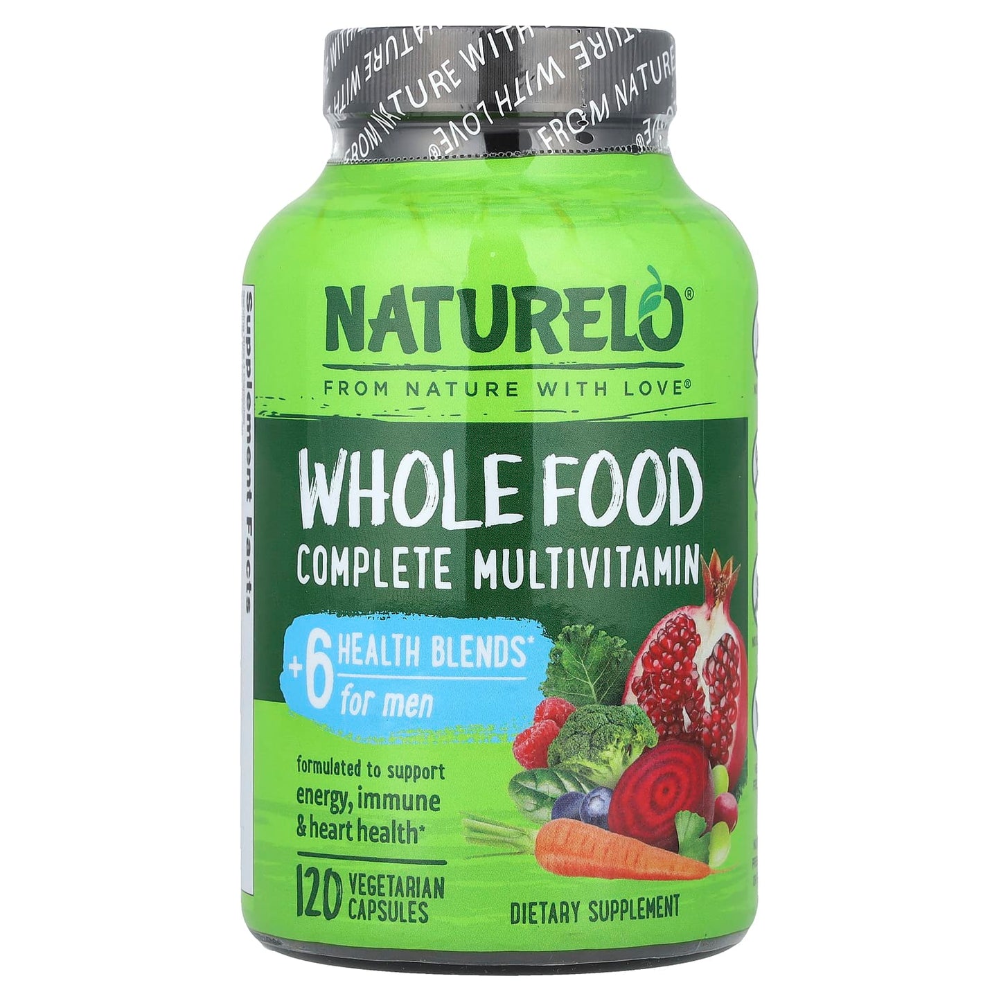 NATURELO, Whole Food Complete Multivitamin, For Men, 120 Vegetarian Capsules - Image 1