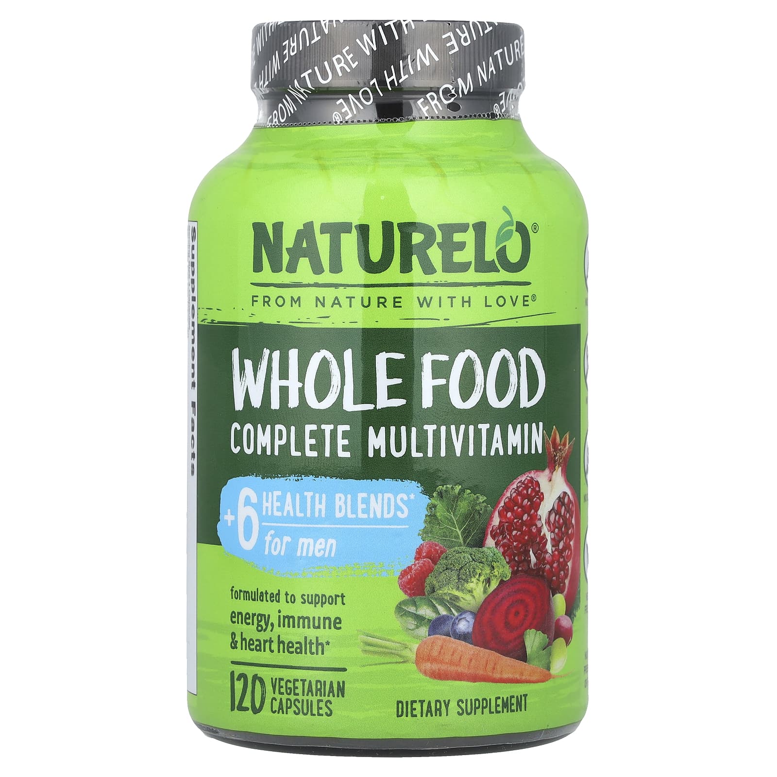 NATURELO, Whole Food Complete Multivitamin, For Men, 120 Vegetarian Capsules - Image 1
