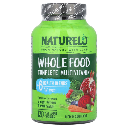 NATURELO, Whole Food Complete Multivitamin, For Men, 120 Vegetarian Capsules - Image 1