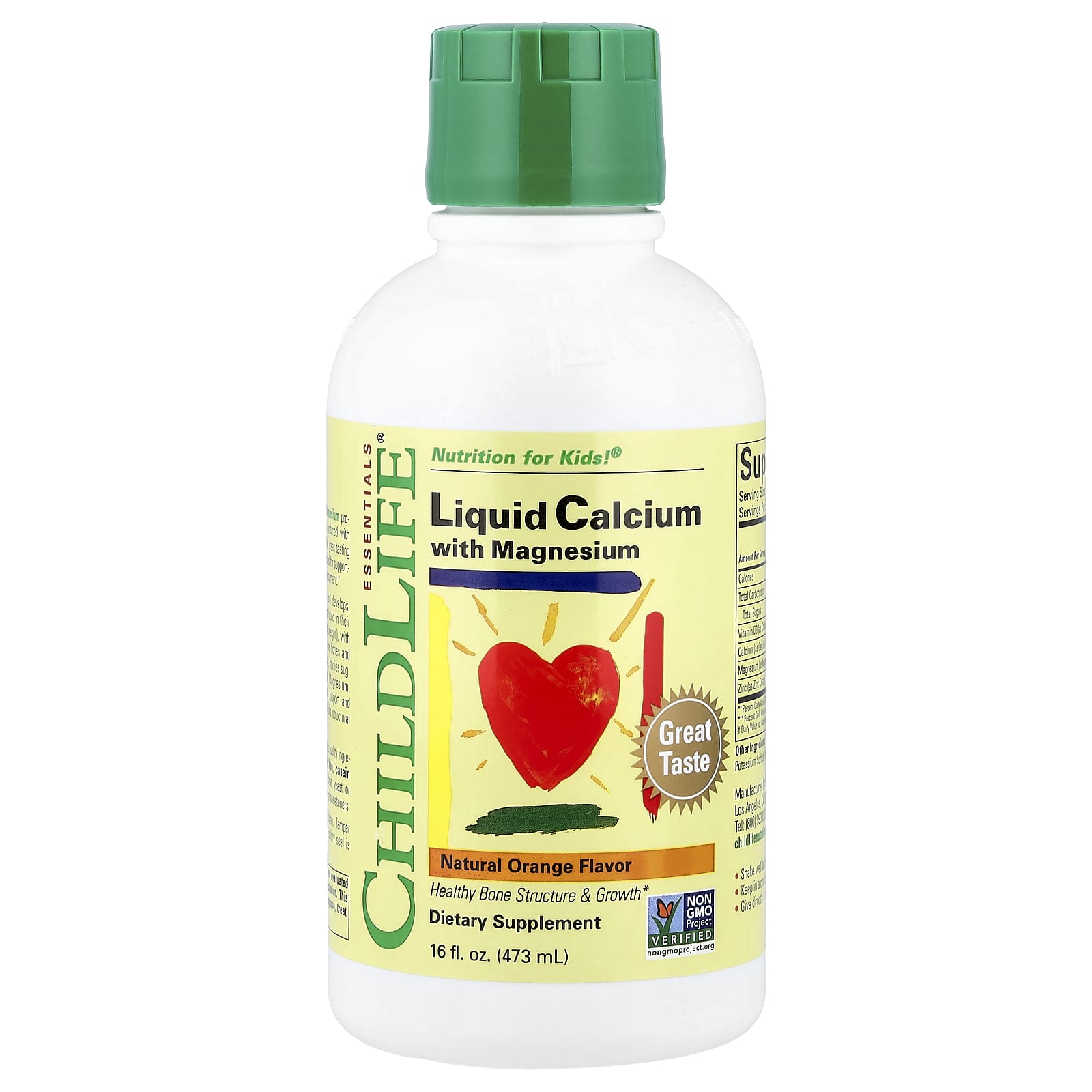 ChildLife Essentials Liquid Calcium with Magnesium for Kids - Image 1