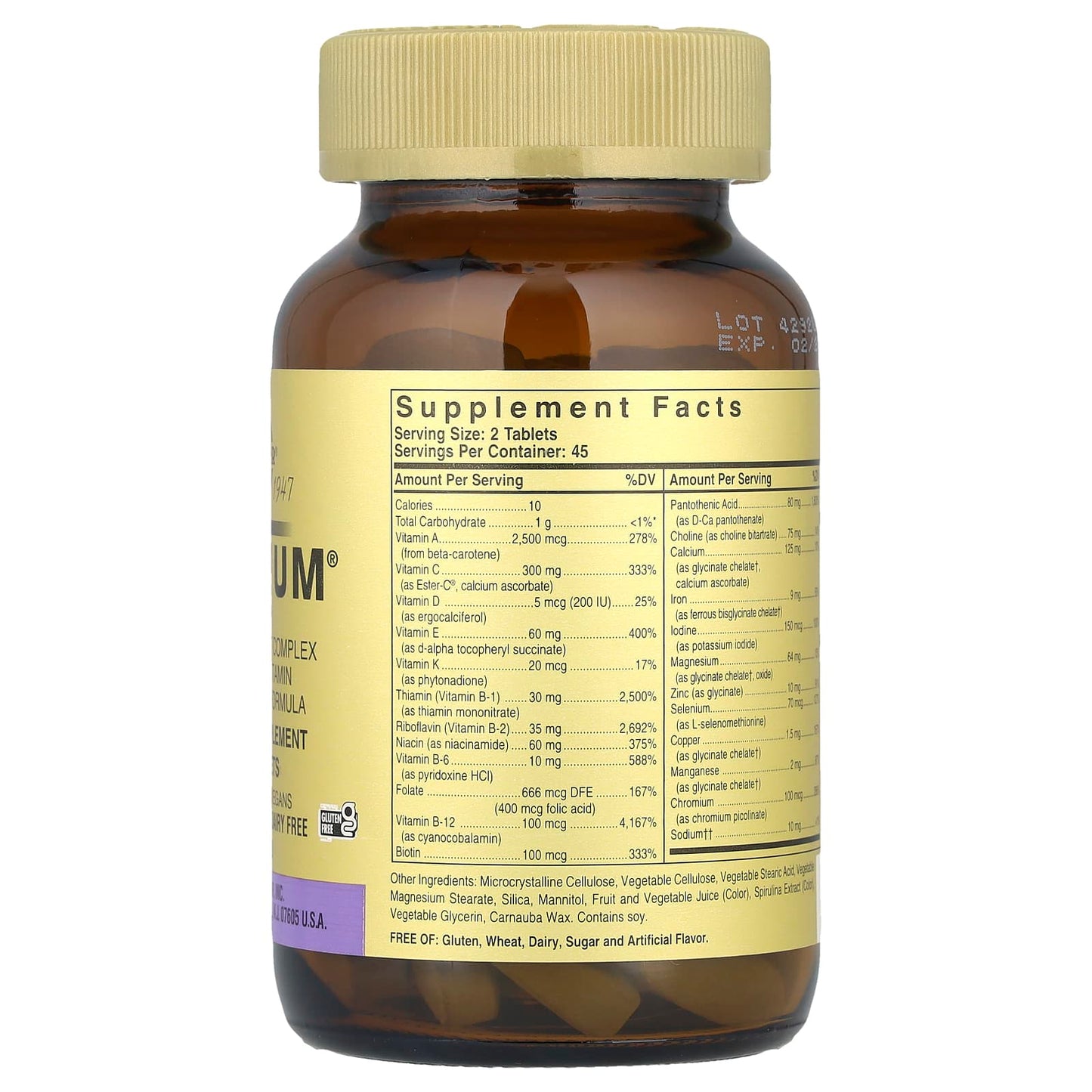 Solgar, Omnium®, Phytonutrient Complex Multiple Vitamin and Mineral Formula, 90 Tablets - Image 2