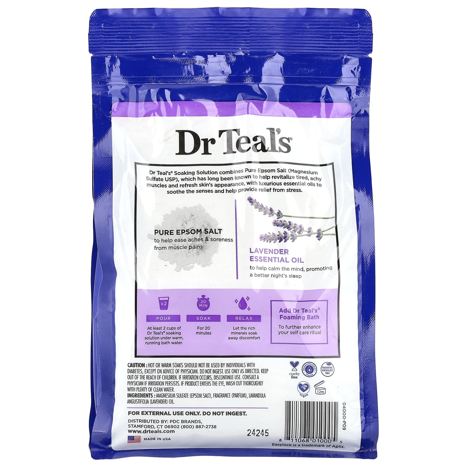 Lavender Epsom Salt Soaking Solution for Relaxation & Sleep - Image 2
