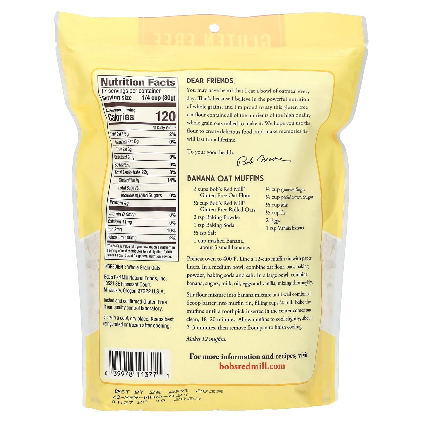 Gluten-Free Oat Flour for Delicious Baked Goods | Bob's Red Mill - Image 2