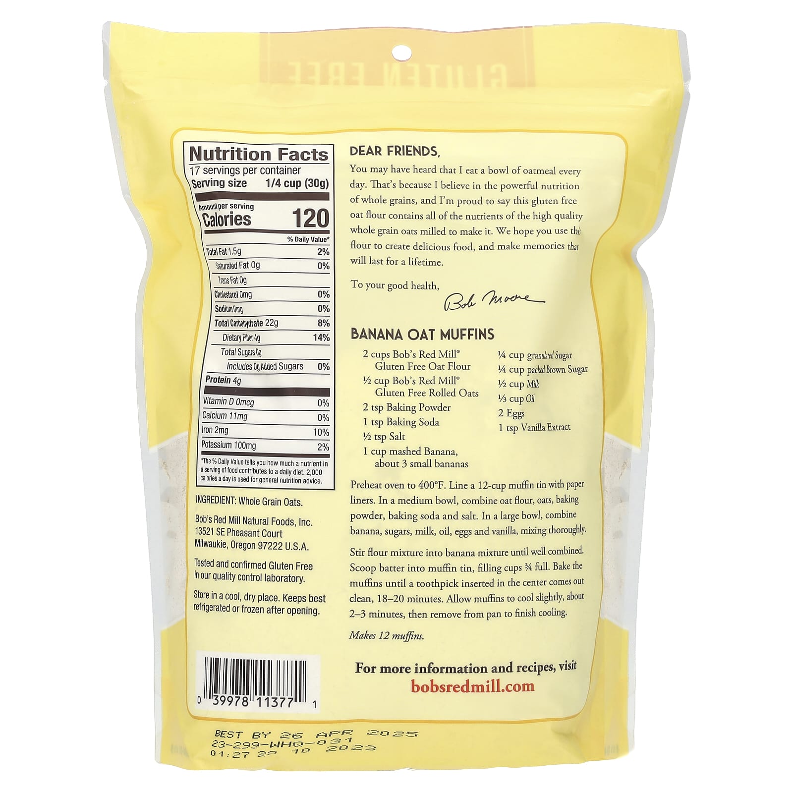 Gluten-Free Oat Flour for Delicious Baked Goods | Bob's Red Mill - Image 2